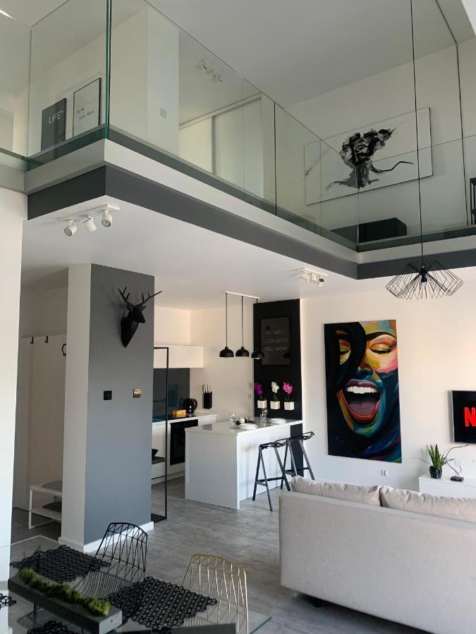 Appartamento Two-Levels Penthouse With A Garden In The City Center Łódź Esterno foto